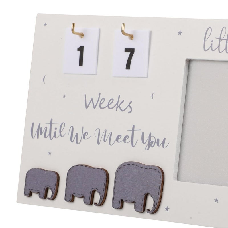 Wooden Keepsake Sonogram Photo Frame 24x12cm Nursery Memory Board First Year Display - Image 4