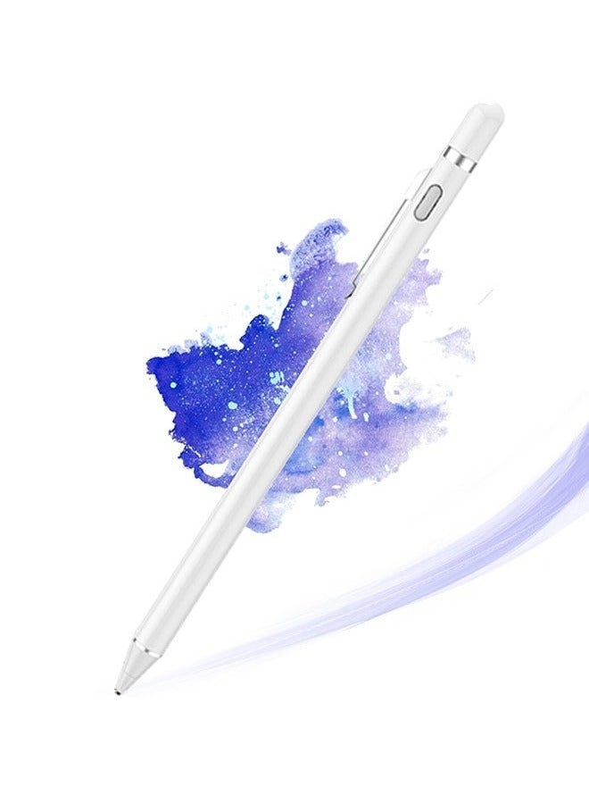 قلم ستايلس لجهاز iPad، قلم رصاص لجهاز iPad Pro مقاس 12.9/11/10.5/9.7 بوصة Air 4/3/2/1 iPad 9/8/7/6/5/4/3/2 Mini 6/5/4/3/2/1 Generation بديل للرسم والكتابة الرقمية، أبيض، BUTENY-Stylus-White - Image 1
