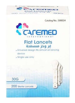 CAREMED Caremed pack of 200 sterlite flat lancet  - Image 1