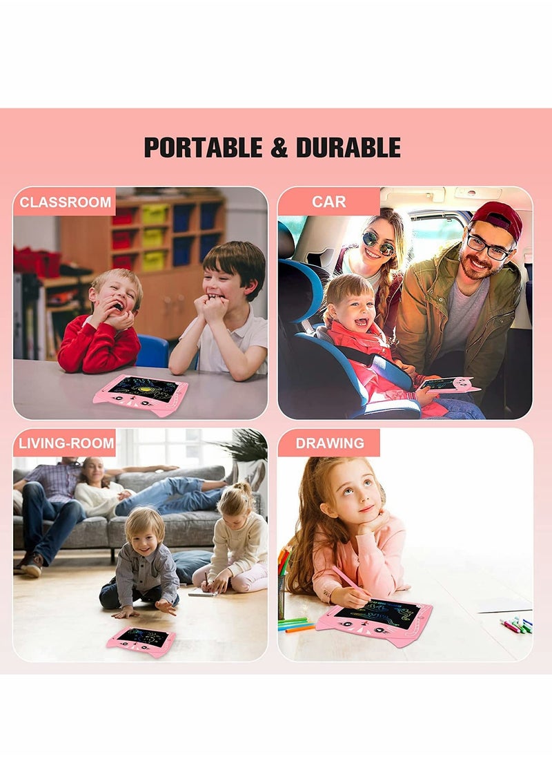 Generic - LCD Writing Tablet, 8.5 Inch Doodle Board with Lock Function, Colorful Screen Drawing Pad for Kids, Educational Erasable Toy, Perfect for Preschool Learning and Creativity (Pink Cat Design) - Image 1