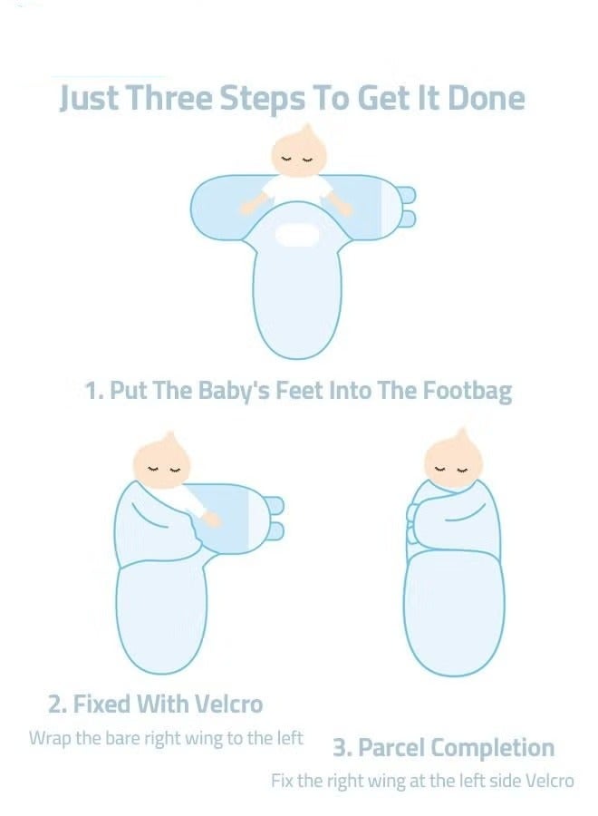 6 PCS Baby Swaddle Blanket Wrap Cap Set Newborn Infant Sleep Sack With Caps 100% Breathable Cotton 0-6 Month - Image 2