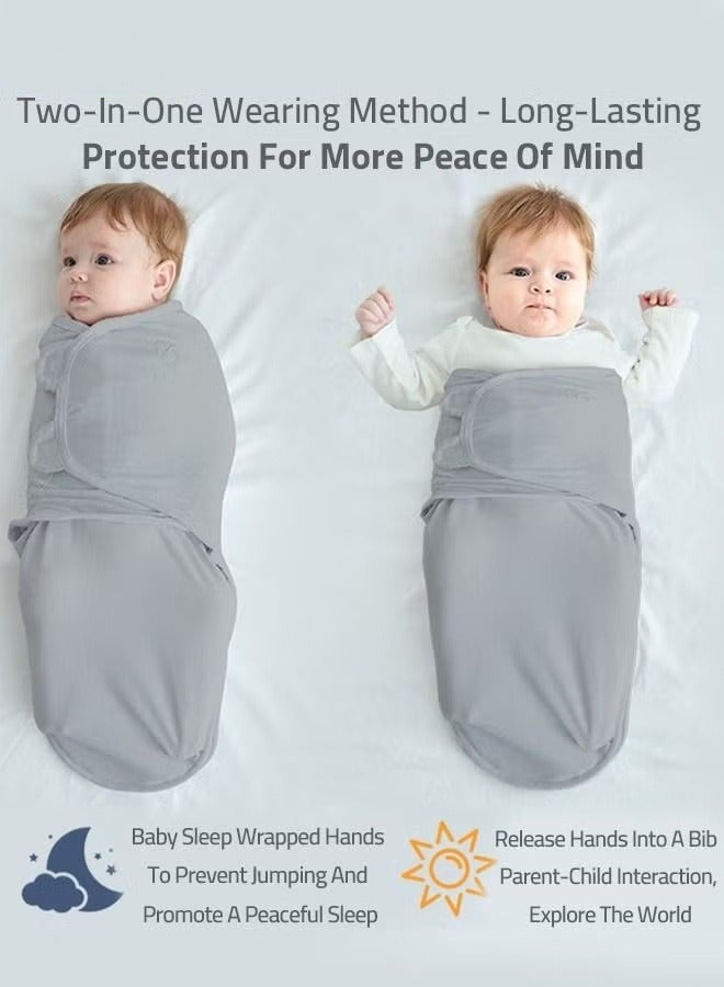 6 PCS Baby Swaddle Blanket Wrap Cap Set Newborn Infant Sleep Sack With Caps 100% Breathable Cotton 0-6 Month - Image 3