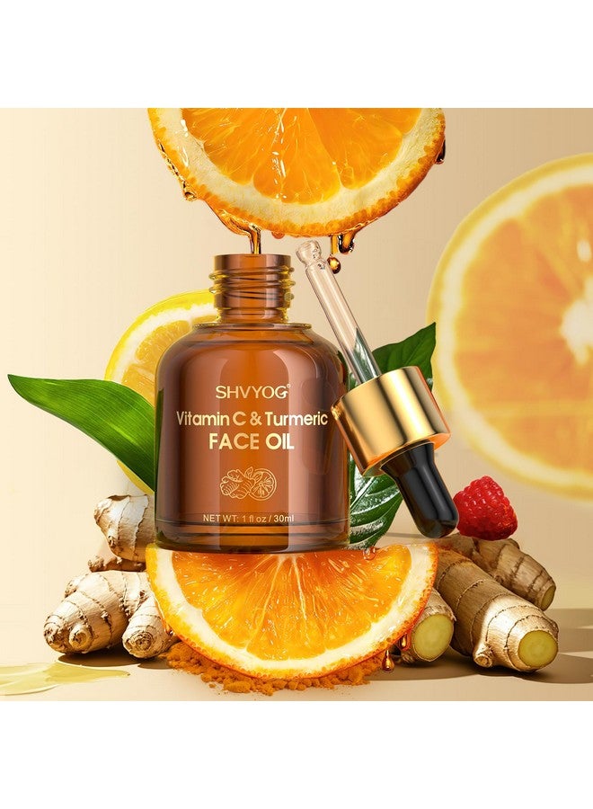SHVYOG Vitamin C Turmeric Face Oil, Skin Moisturizing, Firming Vitamin C Oil, Turmeric Oil for Dry Skin, Wrinkles, and Uneven Skin Tone, Anti-Aging Care 1 Fl Oz - Image 2