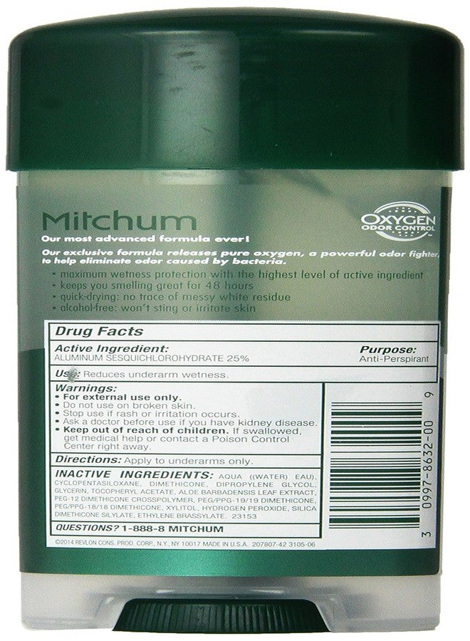 Mitchum Advanced Control Unscented Gel, Anti-Perspirant & Deodarant 3.4 oz (Pack of 6) - Image 2