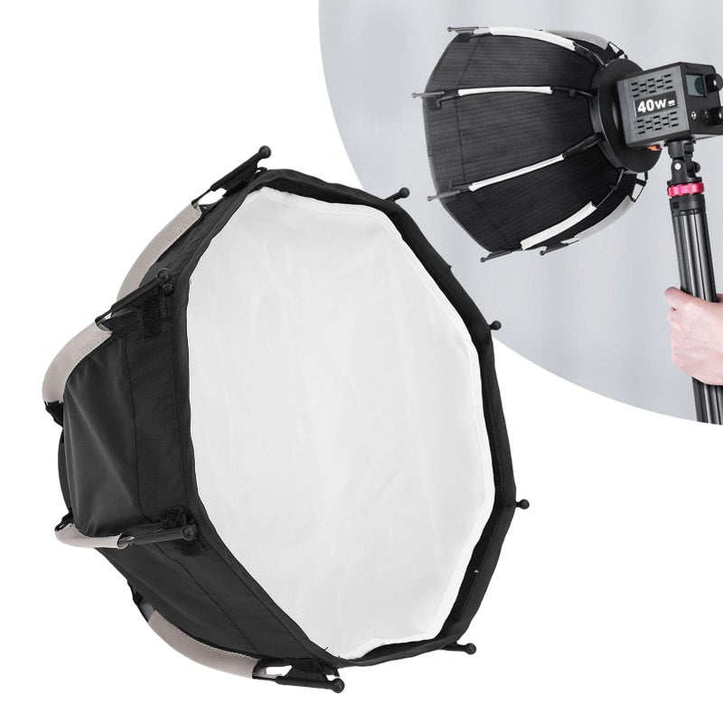 Octagonal Softbox with Grid Quick Release Mount Deep Mouth Structure for Photography Fill Light - Image 4