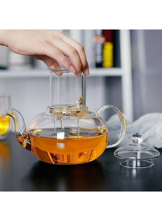 CnGlass Replacement Glass Tea Infuser With Lid For 33.8Oz/40.6Oz Teapotborosilicate Glassodor And Stain Free - Image 5