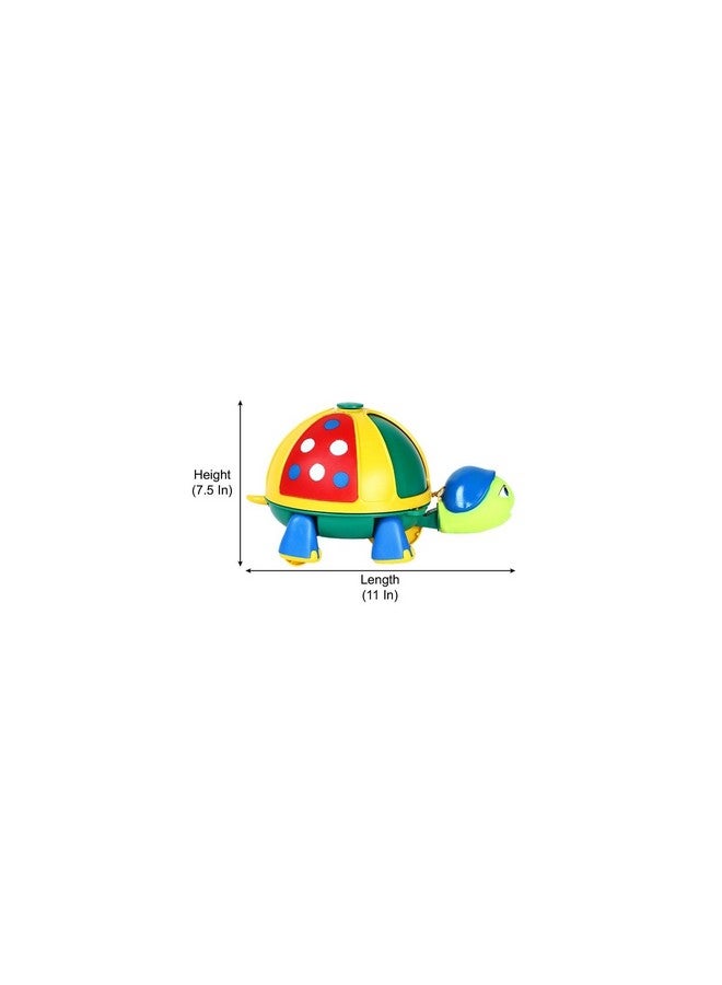 giggles Funskool Giggles - Roly Poly Turtle , Pull along toy, Encourages walking, Rattling sound,Multicolour, 12 months & above, Infant and Preschool Toys - Image 2