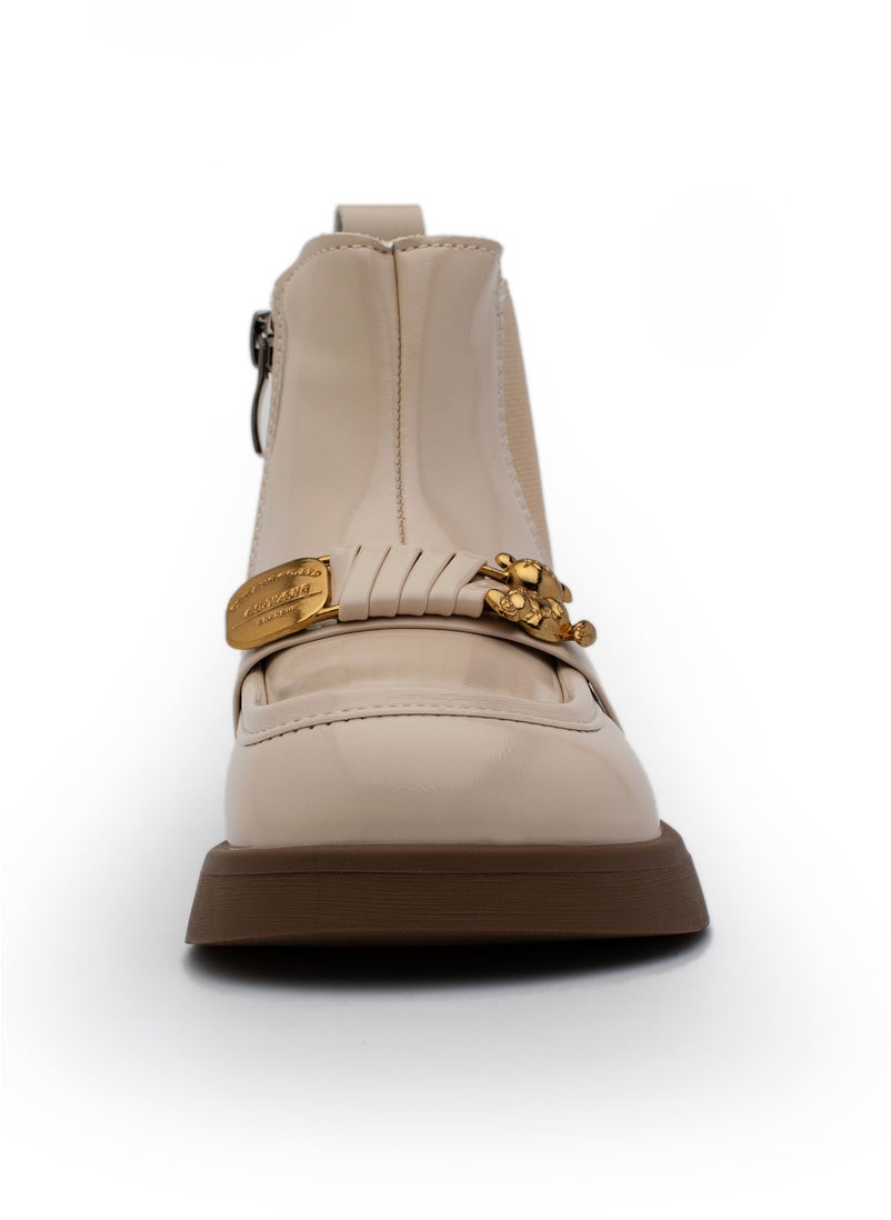Lucky Kids Lucky Kids Girls Synthetic Winter Ankle Boots With Side Zipper And Teddy Bear Design For Little/Big Kids  - Image 3