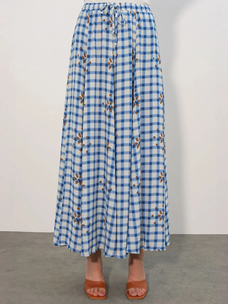 بيغ دارت BDART High-Waist Plaid Maxi Skirt
