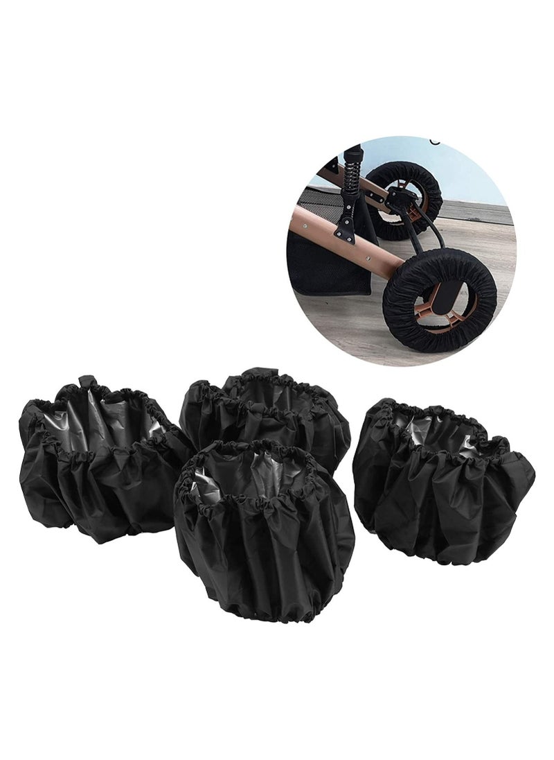 Generic - 4 pcs Baby Stroller Wheels Covers Accessories for Wheelchair Baby Carriage Pram Pushchair Dustproof Wheel Covers Small - Image 1