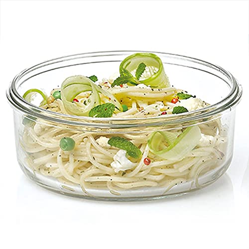 Glasslock Korea Tempered Glass Lunch Box For Office Use - Round, 400Ml, Set Of 2 - Airtight Glass Tiffin Box With Carry Bag For Office For Men & Women - Microwave/Dishwasher/Fridge/Freezer Safe - Image 2