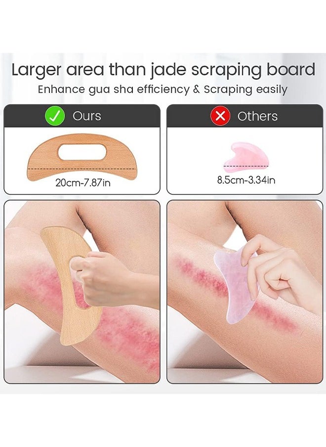 HS Wooden Massage Tools Gua Sha Tools, Scraping And Massaging Muscles To Relax The Muscles Throughout The Body, Achieving The Effect Of Relieving Body Pain  - Image 5