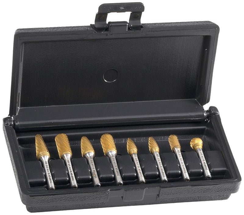 Champion Cutting Tool BK8P-5 Carbide Bur Set (SA5, SC5, SD5, SE5, SF5, SG5, SL4, SM5), Made in USA (8 Piece) - Image 1