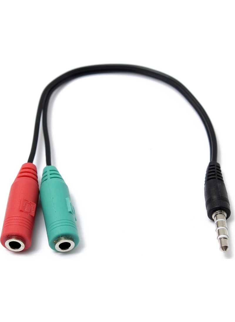 Hq Speed ​​Headphone Microphone Separator Y Splitter Cable 2 x 3.5 mm Stereo Cable 