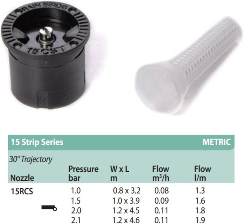 Rainbird 15RCS 15' MPR Nozzle Right Corner Strip Spray - Image 3