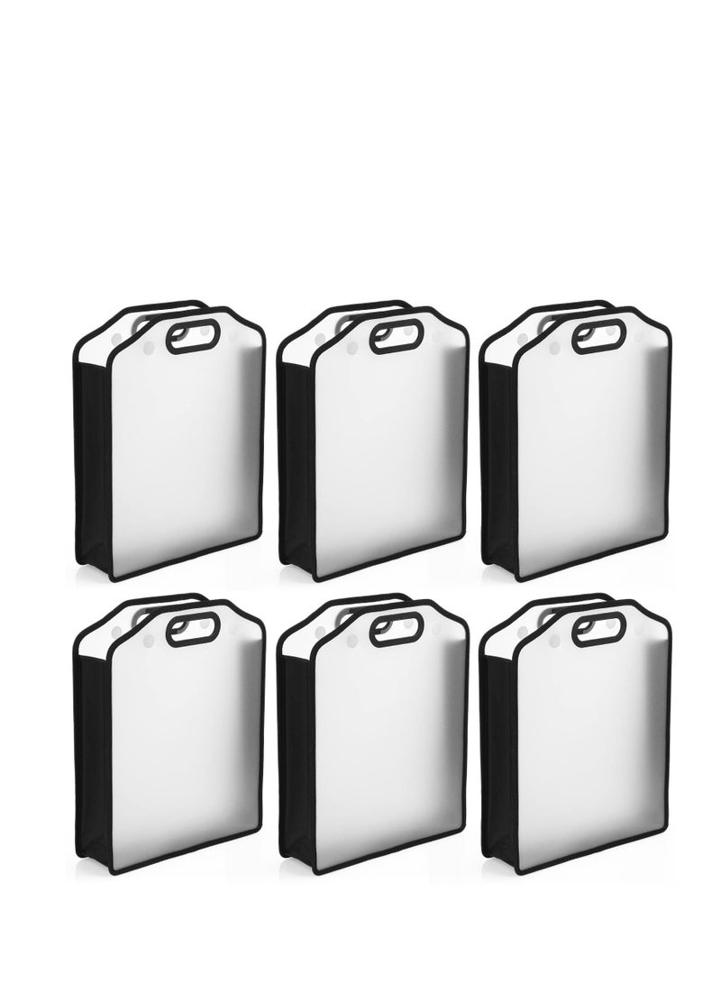 KASTWAVE Scrapbook Paper Storage Organizer, 6Pce Handle Expandable Craft Paper Storage for Documents Office Photos Cardstock File (12'' x 12'' ) - Image 1