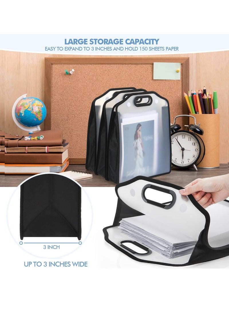 KASTWAVE Scrapbook Paper Storage Organizer, 6Pce Handle Expandable Craft Paper Storage for Documents Office Photos Cardstock File (12'' x 12'' ) - Image 5