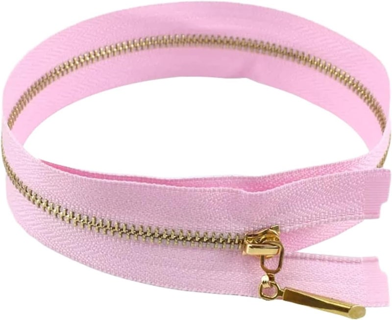Zips for Sewing Zips,3 pcs 15-70cm 3# Close-end/Open-end Metal Zippers for Bags, Down Jacket,Pants Decor Sewing Accessories, Red,(Pink,Closed-End-15cm) - Image 1