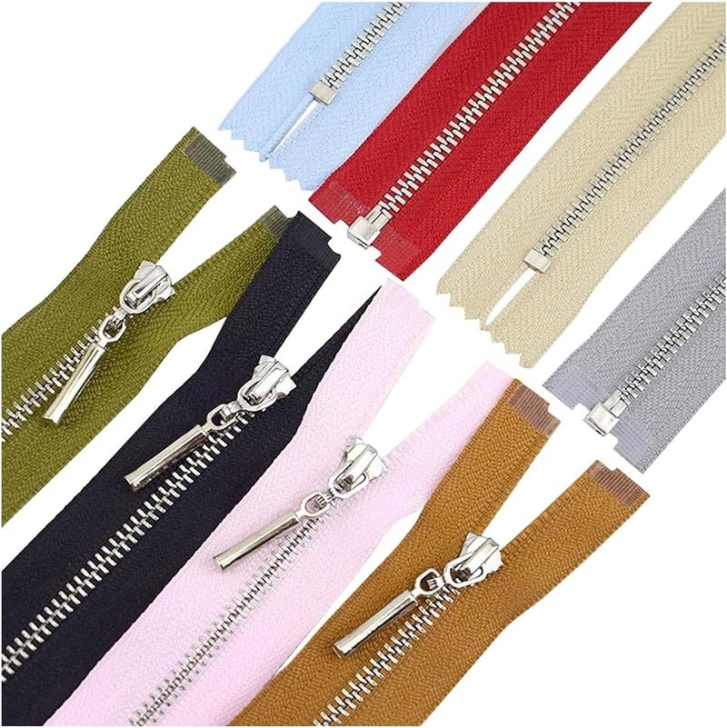 Zips for Sewing Zips,3 pcs 15-70cm 3# Close-end/Open-end Metal Zippers for Bags, Down Jacket,Pants Decor Sewing Accessories, Red,(Pink,Closed-End-15cm) - Image 2