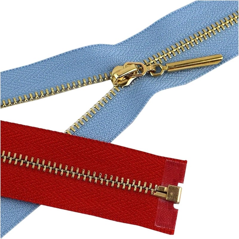 Zips for Sewing Zips,3 pcs 15-70cm 3# Close-end/Open-end Metal Zippers for Bags, Down Jacket,Pants Decor Sewing Accessories, Red,(Pink,Closed-End-15cm) - Image 3