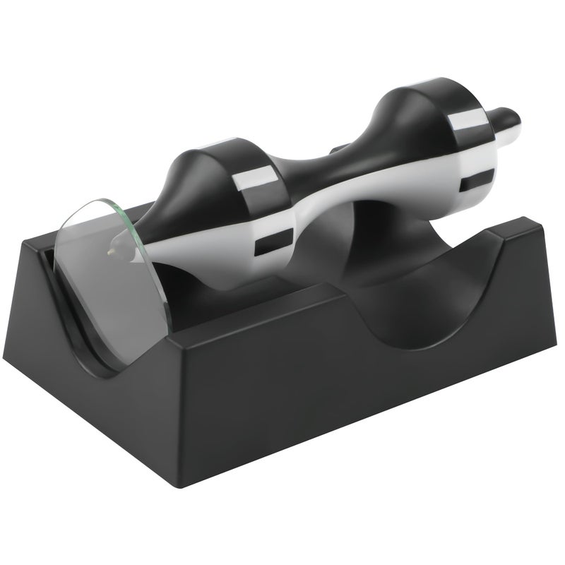 QangBoon Magnetic Levitator Floating Classic Monochrome Spinning Top Anti-Gravity Gyroscope Toy for Office Desk Home Decoration - Image 1