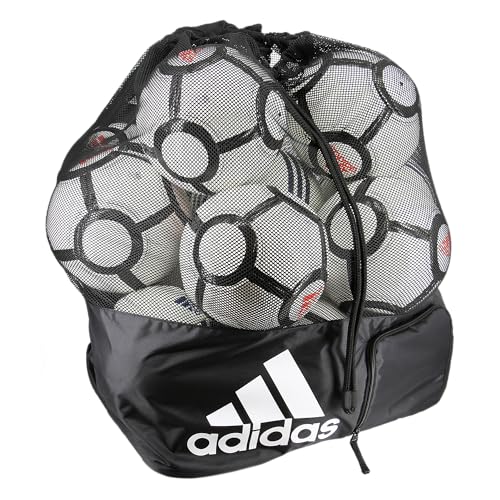 adidas Stadium Mesh Soccer Bag, Laundry Bag, Heavy Duty Soccer Ball Bags for Coaches, Men and Women, Holds Up To 15 Balls - Image 3