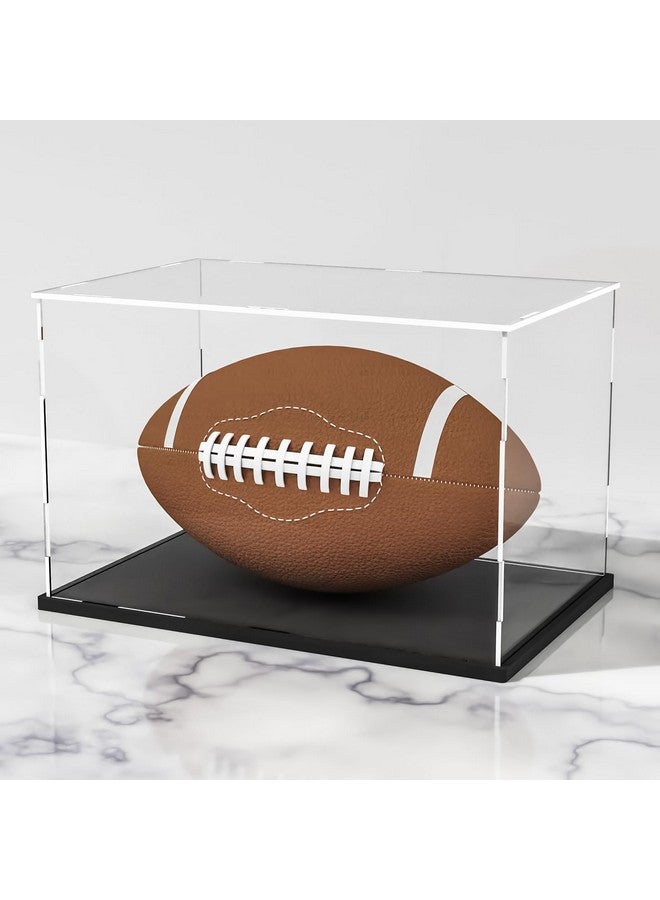 WANLIAN Clear Acrylic Display Case For Toys Collectibles，Assemble Acrylic Box Dustproof Protection Showcase With Black Wood-Plastic Base And Lamp Beads (11.7X8X8 Inch;30X20X20Cm) - Image 1