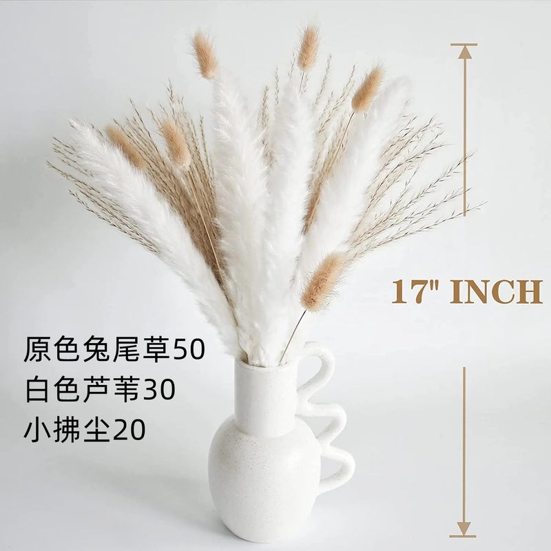 Bluejw Best-Selling Small Reed Dried Flowers Wedding Bouquet – Scandinavian Style Dried Plants Arrangement for Home Decor & Bridal Bouquets - Image 1