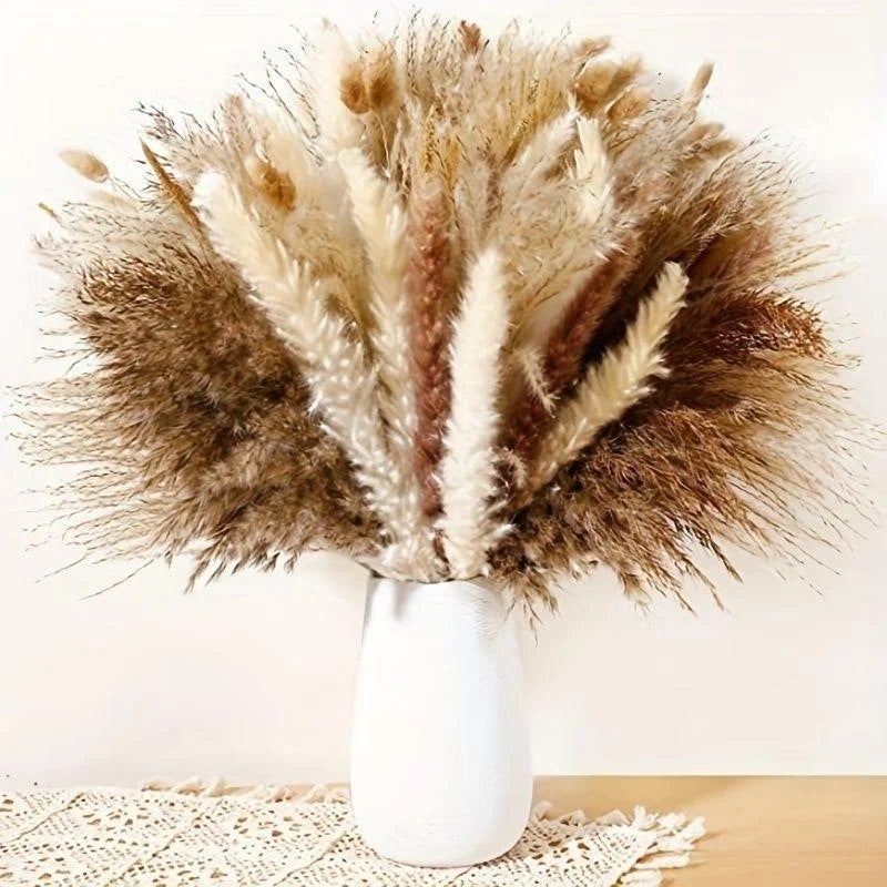 Bluejw Best-Selling Small Reed Dried Flowers Wedding Bouquet – Scandinavian Style Dried Plants Arrangement for Home Decor & Bridal Bouquets - Image 4