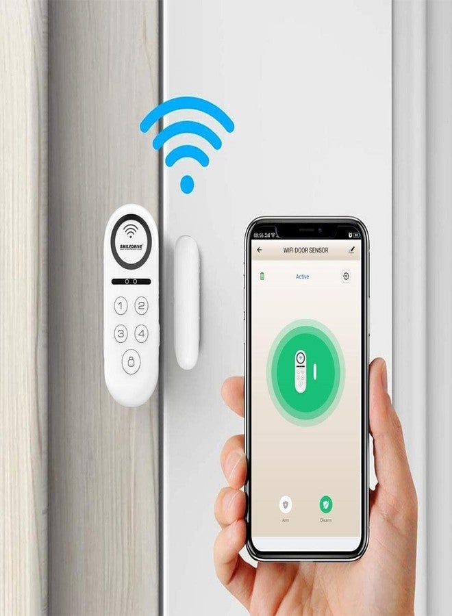 SMILEDRIVE® Smart Door Window Open Sensor Alarm WiFi Security System for Home Office with Phone App Alerts and 120dB Loud Siren - Image 3