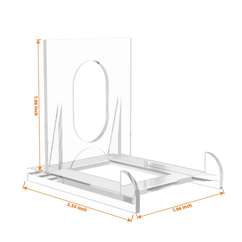 RIXUGIT 30-Pack 2-Piece Card Display Stands - baseball card stand, Small Stand for Card Holder, Card Stand, Transparent Display Stand for Magnetic Card Case, Showcase Top Loaders,Hard Sleevse Display Stand - Image 2