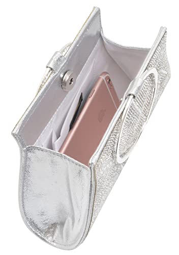 MOSSMON Crystal Clutch Purses Bride and Bridesmaid Handbag Elegant Wristlet Evening Bag for Women - Image 3