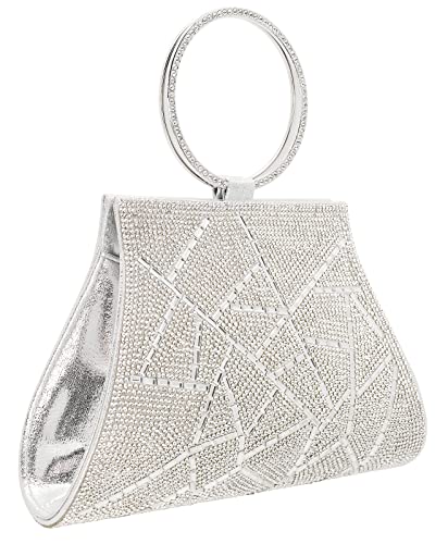 MOSSMON Crystal Clutch Purses Bride and Bridesmaid Handbag Elegant Wristlet Evening Bag for Women - Image 2