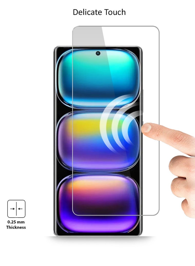 Techie حماية شاشة زجاجية مقسّاة HD لجهاز Infinix Hot 50 5G - مضادة للانعكاس ومضادة للفقاعات بصلابة 9H وسمك 0.33 مم وحواف مدورة وسهلة التركيب - Image 2