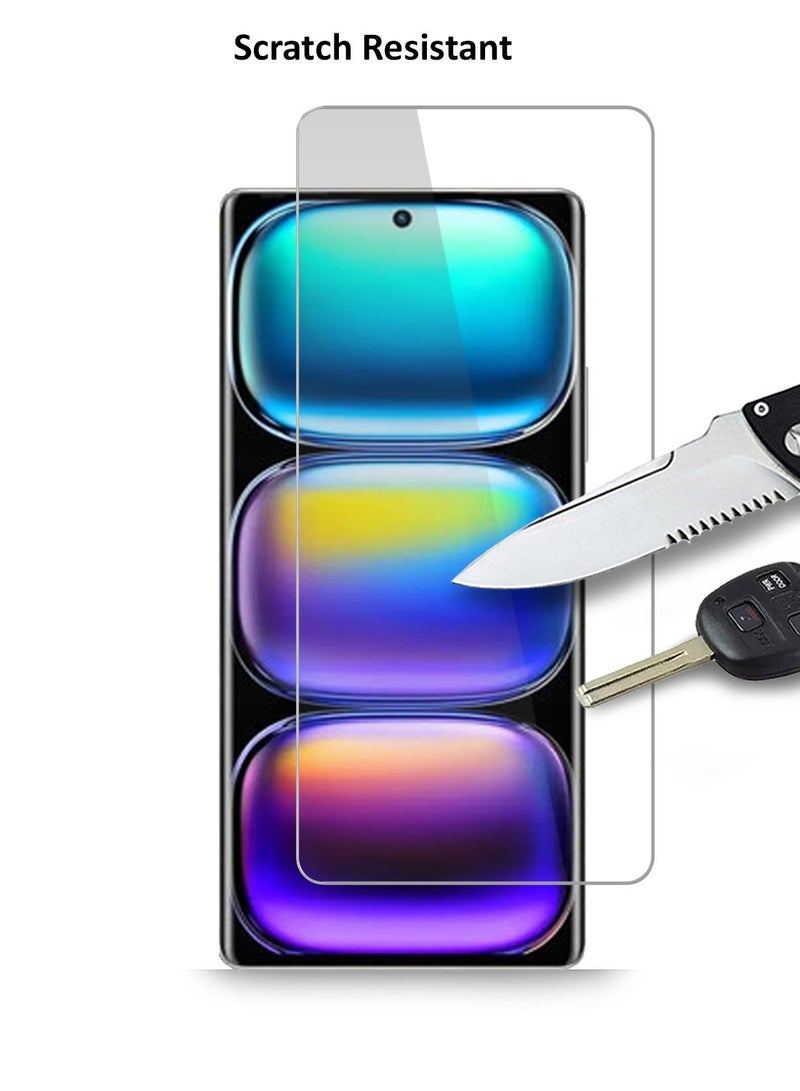 Techie حماية شاشة زجاجية مقسّاة HD لجهاز Infinix Hot 50 5G - مضادة للانعكاس ومضادة للفقاعات بصلابة 9H وسمك 0.33 مم وحواف مدورة وسهلة التركيب - Image 4