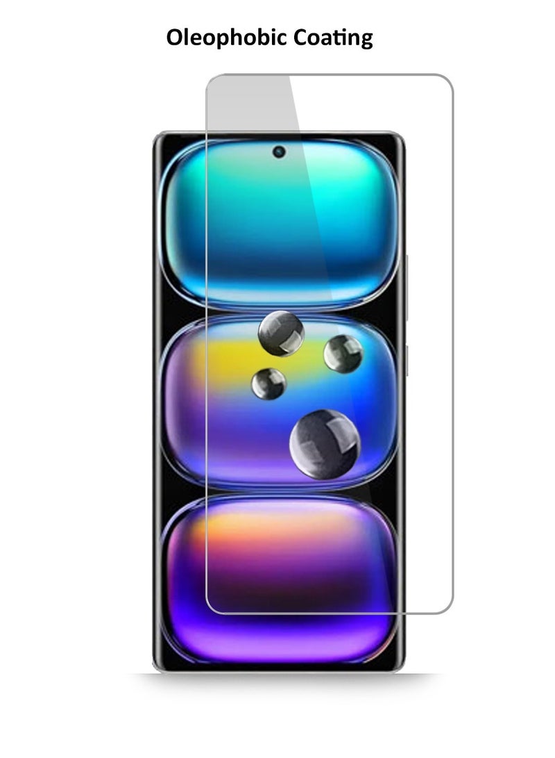 Techie حماية شاشة زجاجية مقسّاة HD لجهاز Infinix Hot 50 5G - مضادة للانعكاس ومضادة للفقاعات بصلابة 9H وسمك 0.33 مم وحواف مدورة وسهلة التركيب - Image 3