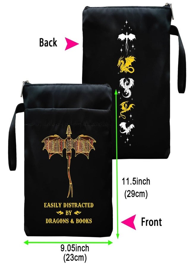 Maydvdv Romantasy Dark Academia Dragons Book Sleeve, Fantasy Novel Reader Gift, Bookish Gifts, Book Inspired Gift, Paperback Book Protector Book Cover Dragons Lovers Book Gifts - Image 2