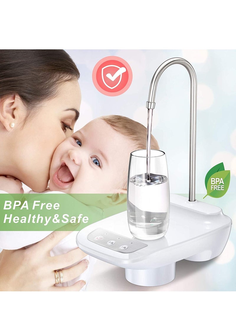 ELTRAZONE Rechargeable Electric Drinking Water Dispenser Pump White/Black 7.4x5.31x3.34inch - Image 2