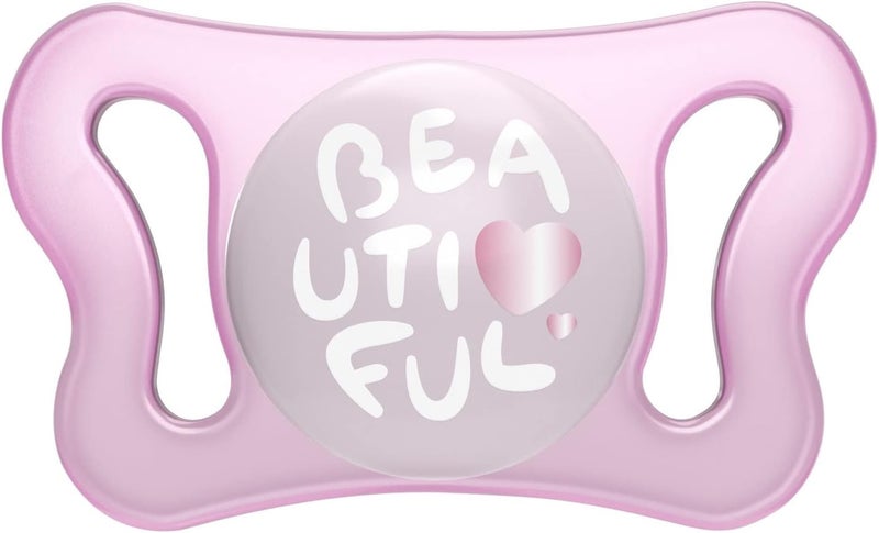 Chicco PhysioForm Micrò Baby Pacifier for 0-2 Months - Lightweight Ergonomic Design (Pink/Purple) - Image 2