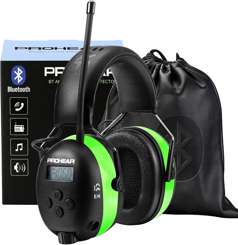 PROHEAR 033 Upgraded 5.4 Bluetooth Hearing Protection AM FM Radio Headphones, Noise Reduction Safety Earmuffs with Rechargeable 2000mAH Battery, 31dB SNR Ear Protector for Mowing Lawn,Gifts for Father - Image 1