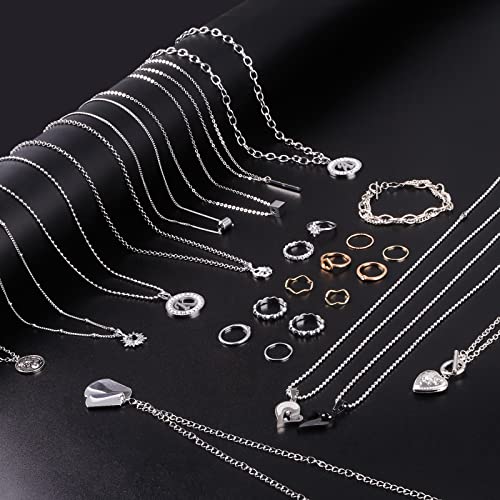 Ecoofor Necklace Chains for Jewelry Making, 78.7 Feet 10 Rolls Stainless Steel Jewelry Chains for DIY Necklace Bracelet Jewelry Making with Stainless Steel Jump Rings/Lobster Clasps/Connectors - Image 5