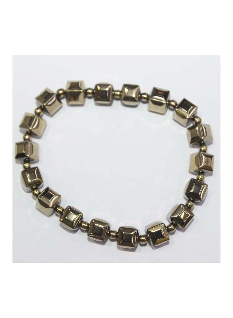 Pure & Natural Pyrite Stone Square Shape Bracelet for Men & Women - Image 1