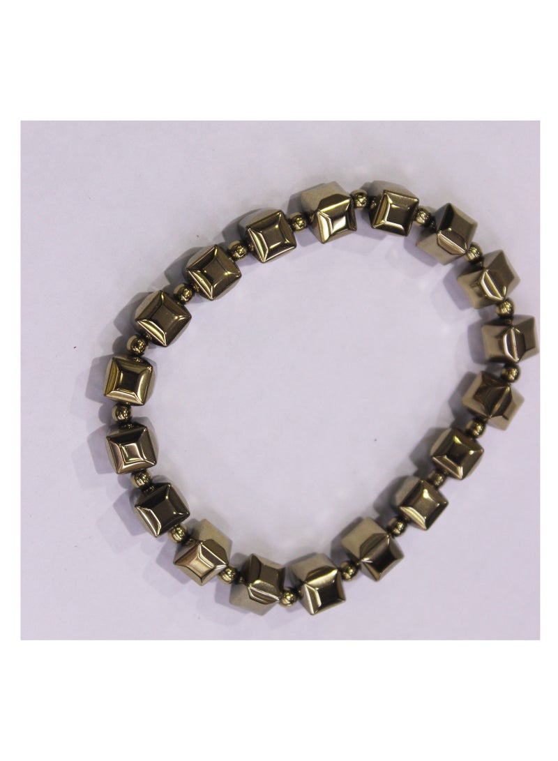 Pure & Natural Pyrite Stone Square Shape Bracelet for Men & Women - Image 2