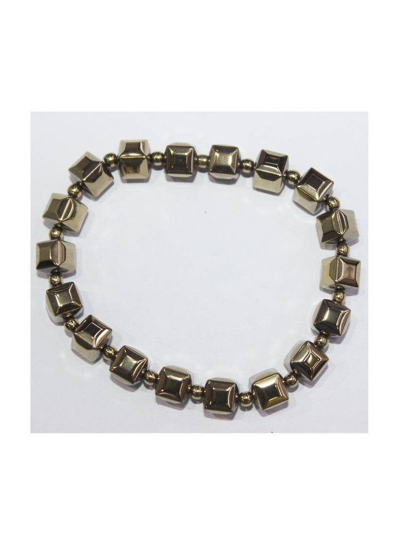 Pure & Natural Pyrite Stone Square Shape Bracelet for Men & Women - Image 3