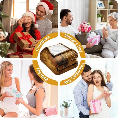 LuxeCove Happy Birthday Queen Gift Throw Blanket for African American Women - Cozy Birthday Blanket, Gift for Mom Sister Daughter Best Friend Wife, Christmas Mother's Day, 50'' x 60'' - Image 5