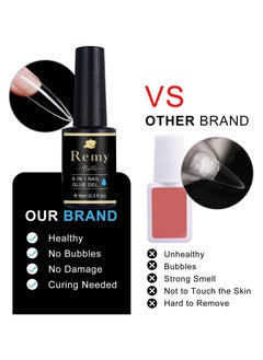 Remy Belle Soft Gel Full Cover Nail Tips Glue Gel and Top Coat Long Lasting UV  - Image 4
