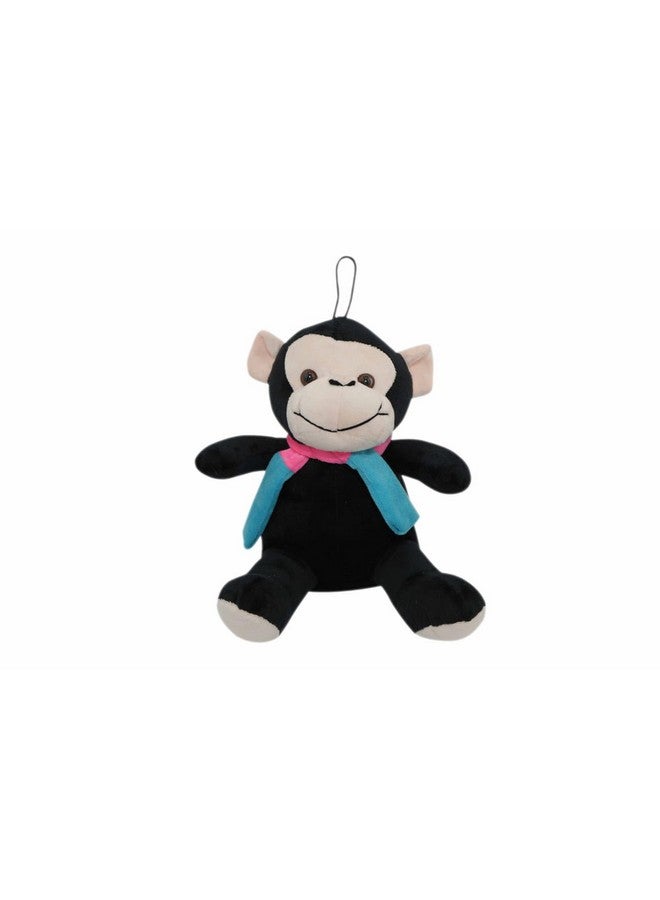 HELLO BABY Muffler Monkey-Soft Toy | Gift for Girls/Kids | Stuffed Plush Animal | -24CM (Black) - Image 1