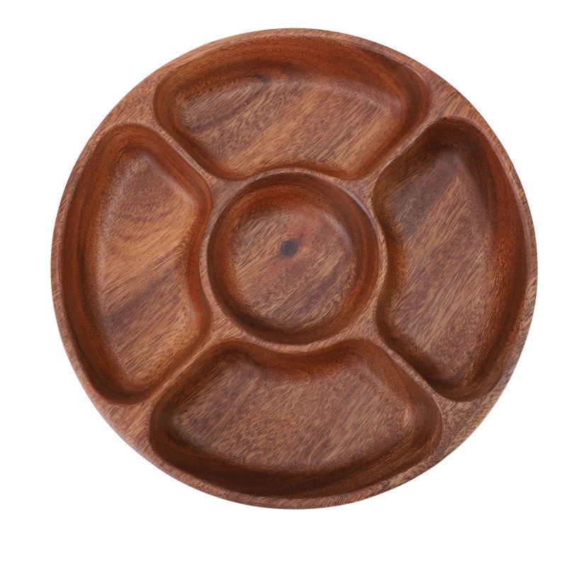 Walnut Wood Serving Tray: Large Capacity, Multi Use, Easy To Clean - Smooth Hand Carved Platter for Home, Parties, Holiday Events & Gift Giving - Image 4