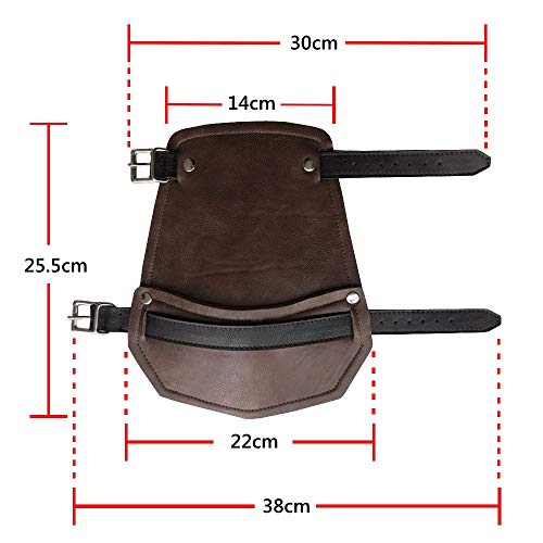 Syktkmx Faux Leather Armor Gauntlet Bracers Viking Gauntlet Wristband Medieval Costume Arm Cuff Punk Gothic Vambraces - Image 4