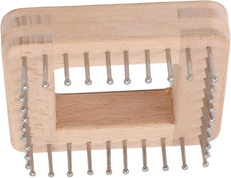 Small Wooden Knitting Loom Set With Hooks For DIY Crochet Weaving Mat Hairband Blanket - Image 3